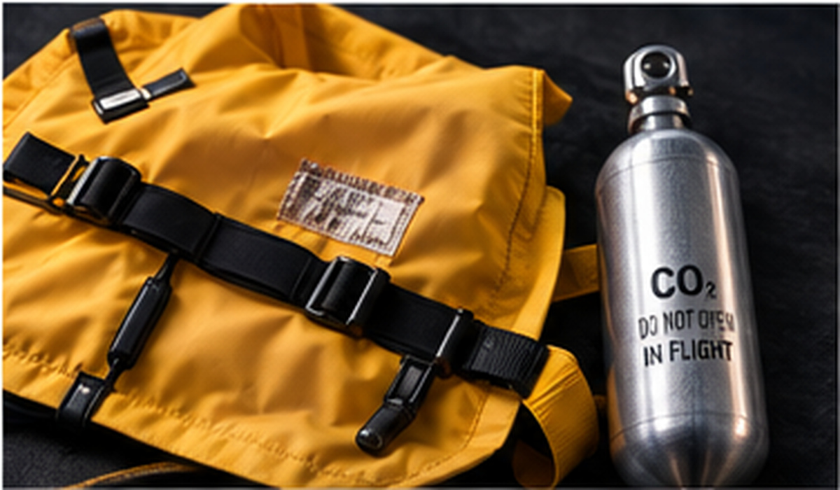 Life jacket and CO2 cylinder